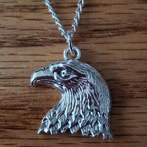 Silver Eagle Pendant Necklace